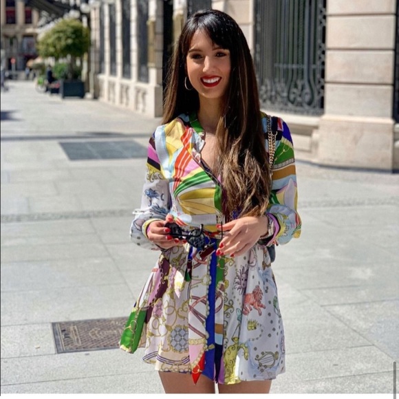 ZARA Chain Print Dress - Picture 5 of 16